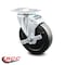 Service Caster 5 Inch Hard Rubber Wheel Swivel Top Plate Caster with Brake SCC-20S514-HRS-TLB - alternate 3
